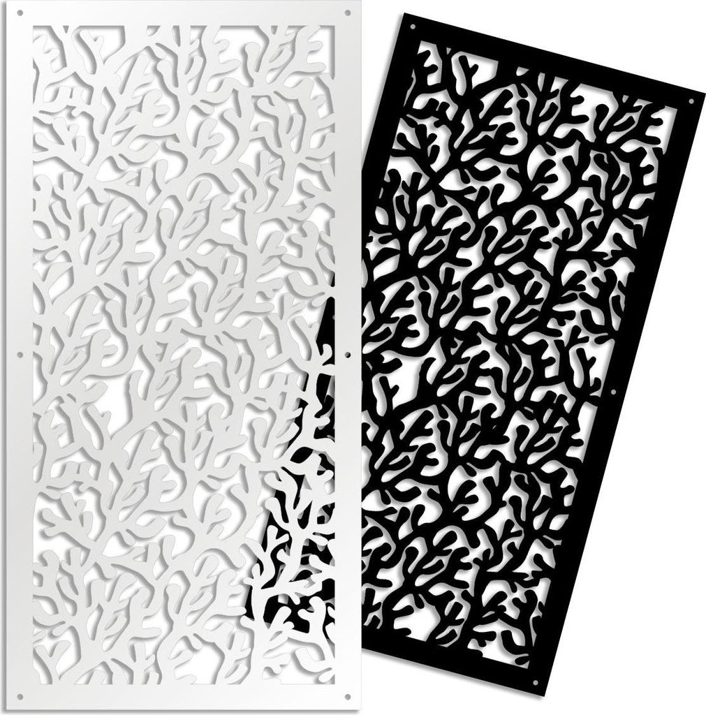 KORAL – Perforiertes PVC–Panel – Sonnenschutz 50x150 cm schwarz