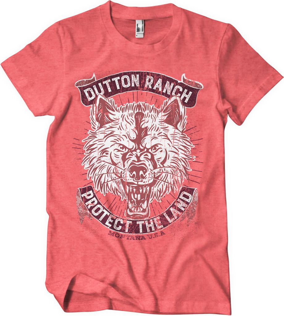 Dutton Ranch - Protect The Land T-Shirt - Medium - RedHeather