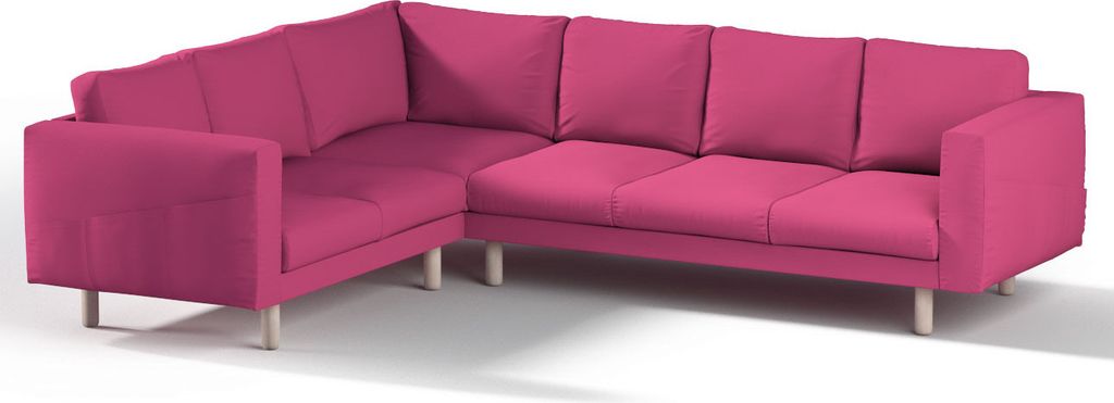Dekoria Bezug für Norsborg 5-Sitzer Ecksofa, amarant, Norsborg 5-Sitzer Ecksofabezug