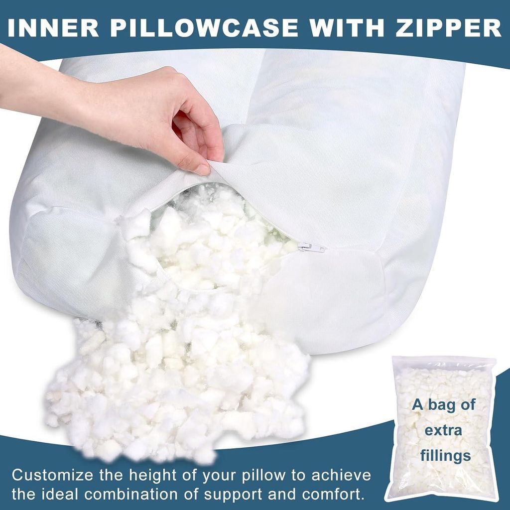 Kniekissen für Seitenschläfer Memory Foam Verstellbares Beinkissen für den Seitenschlaf zwischen den Beinen perfekt zur Linderung von Knie- und ...