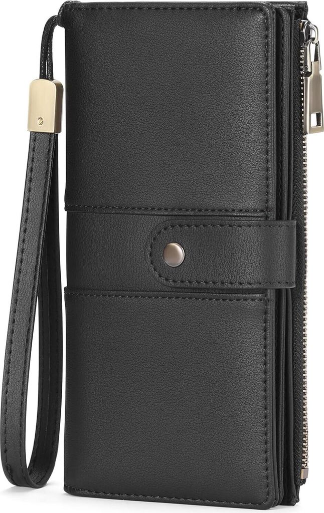 Geldbörse Damen, Portemonnaie Damen mit Großer Kapazität, Geldbeutel Damen mit RFID-Schutz