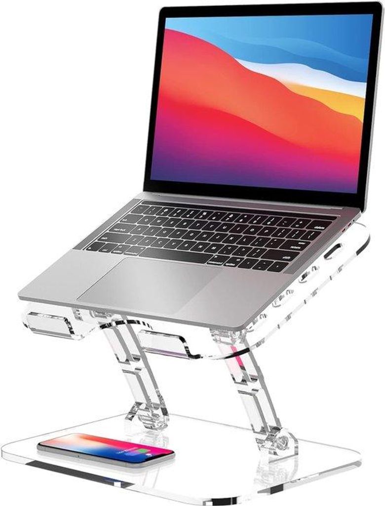Ergonomische laptopstandaard voor bureaus, opvouwbare verhoger voor laptops van 10 tot 15,6 inch