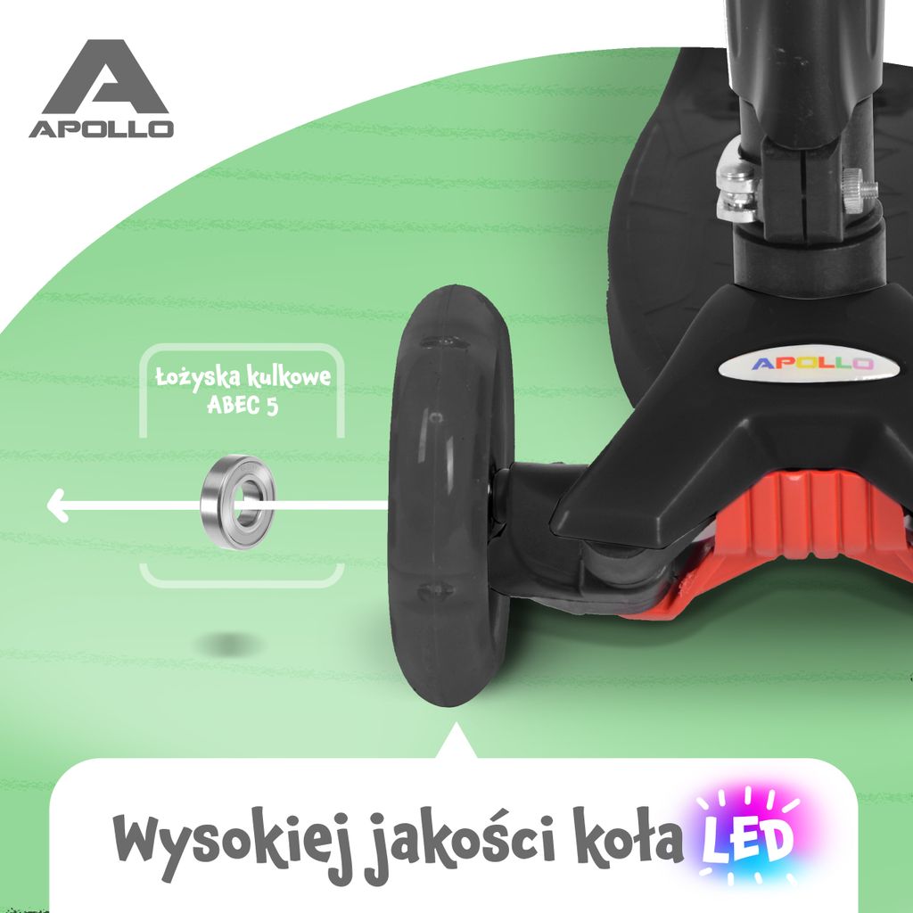 Apollo hulajnoga dla dzieci Kids Whiz LED - w różnych Zdjęcie produktu 4