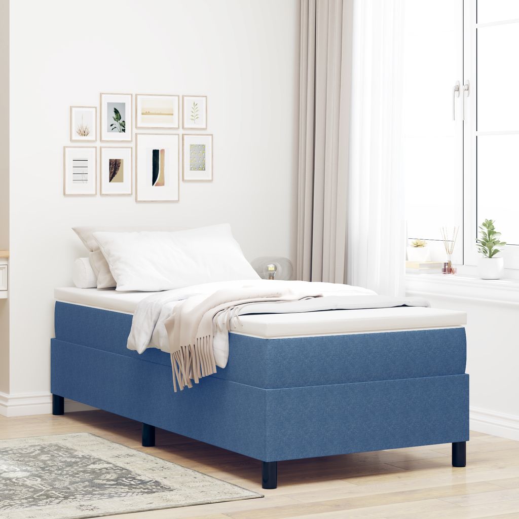 "2025"cloris Polsterbett Boxspringbett Blau Cordstoff - Klassische Betten/Bettrahmen CHY204960
