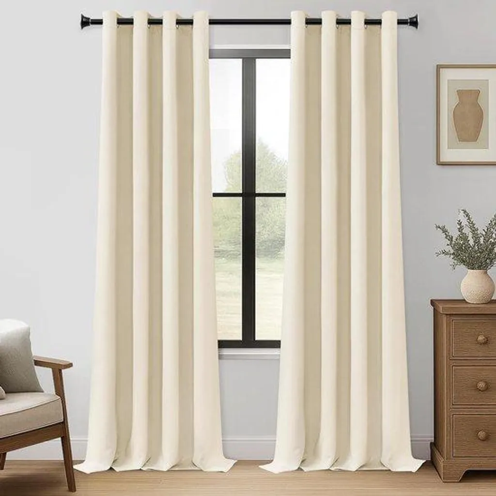 Rideau beige 140 x 260 cm : tamisez la lumière pour un salon plus reposant