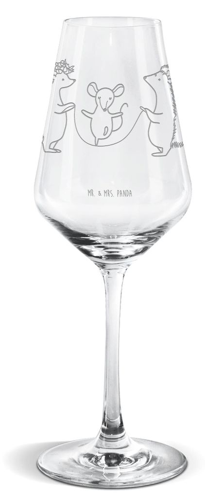 Mr. & Mrs. Panda Weinglas Igel Seilhüpfen - Transparent - Geschenk, Seilspringen, Weißweinkelch, Kindergarten, Für Weißwein, Lustige Sprüche, ...