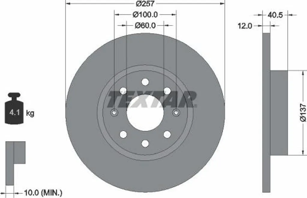 Disque de frein de rechange OE 51806099 pour entretien Opel Corsa D et Fiat