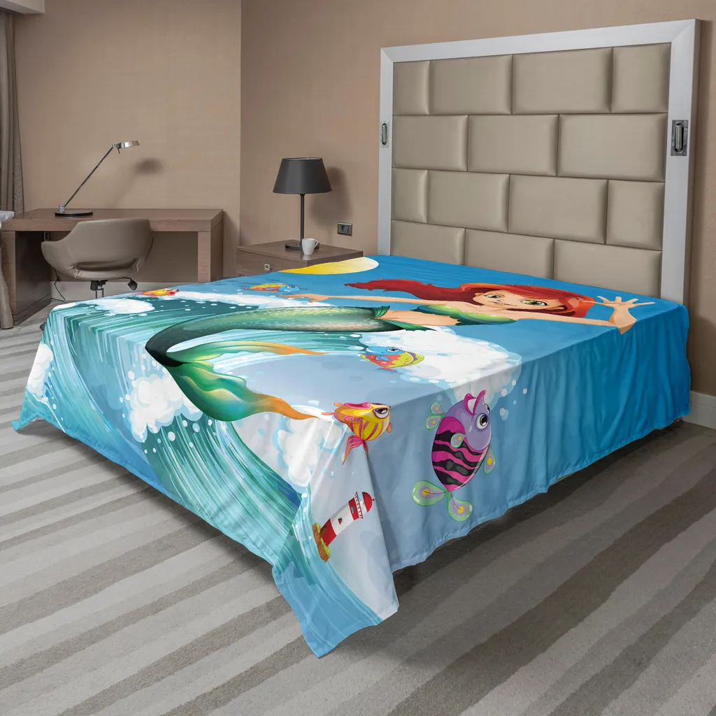Drap-housse sirène anti-plis et facile d'entretien pour lit XXL 275cm