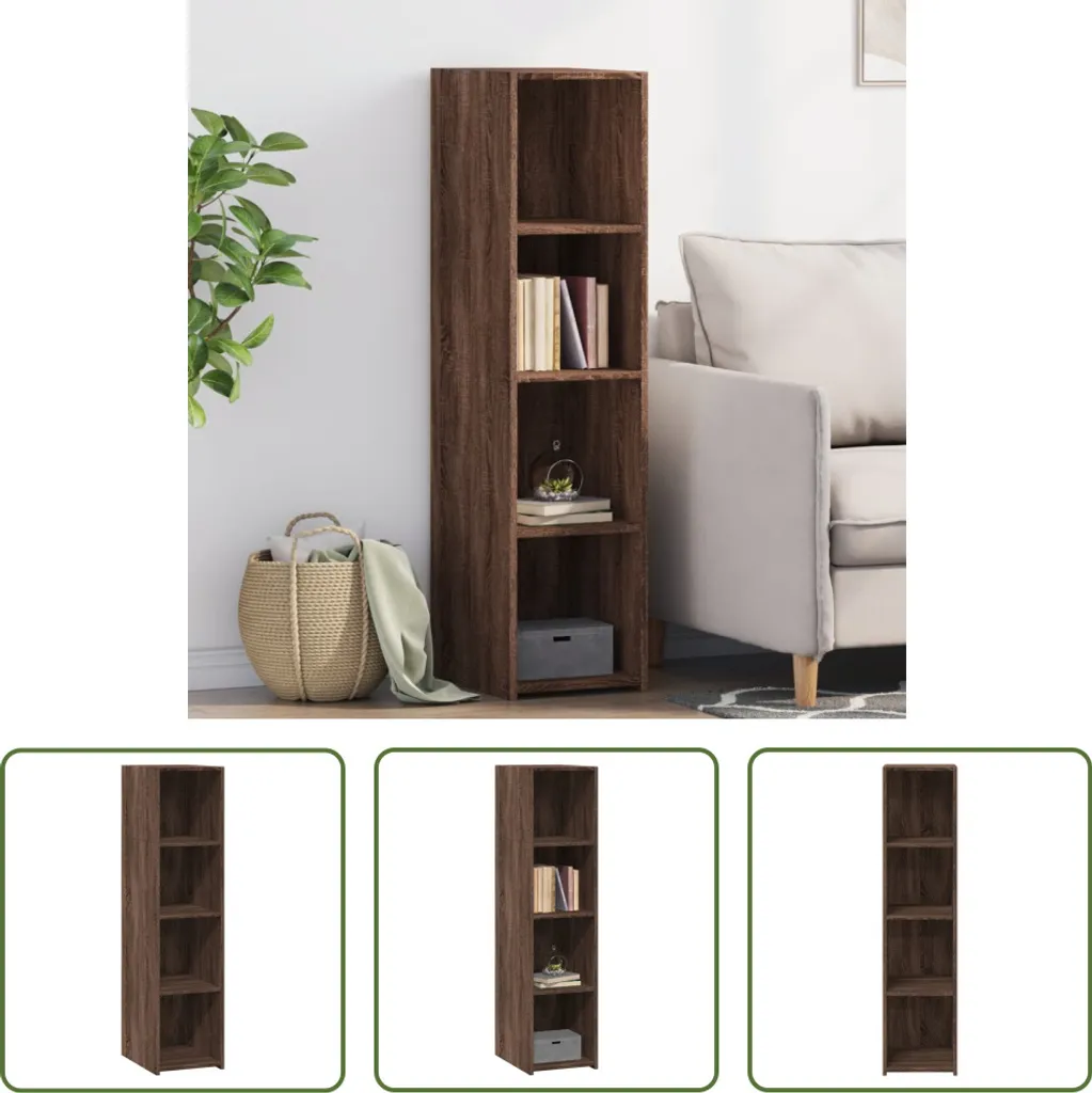 Mobiletto Credenza 30x41x124 cm Rovere Marrone - Design Legno Moderno