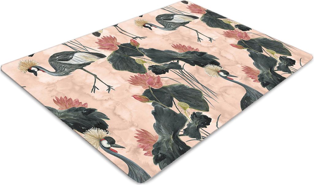 Stuhlunterlage Bürostuhlunterlage 120 cm x 90 cm Bodenmatte Bürostuhlunterlage - Chinesische Kräne