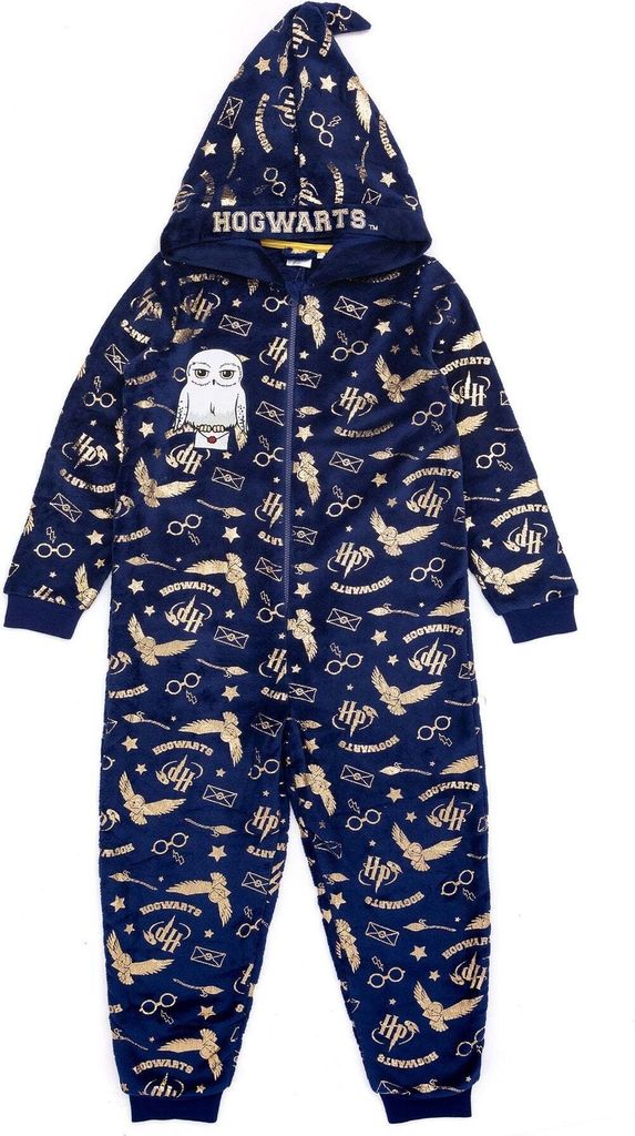 Harry Potter - Schlafanzug für Kinder NS6594 (146-152) (Marineblau/Gold)