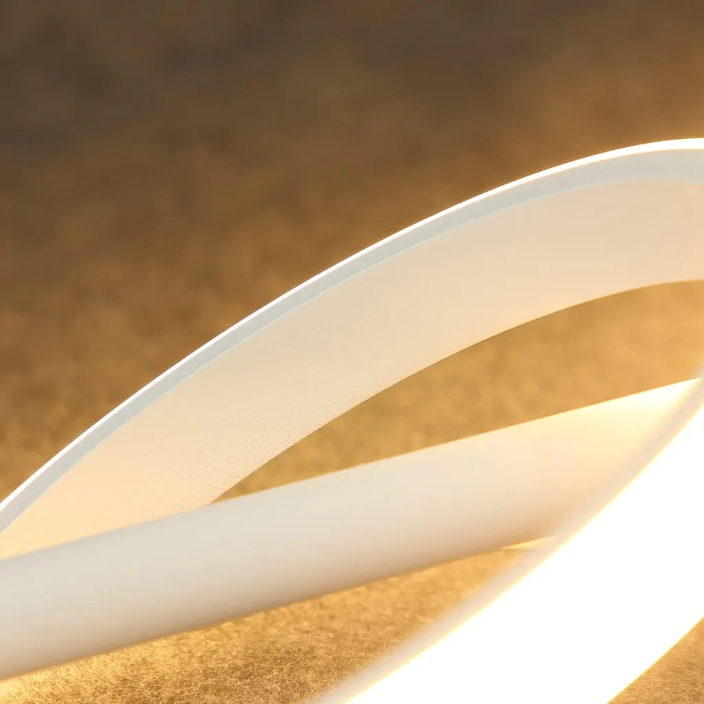 ZMH Lampe de Table LED Anneau Blanc 13W 3000K Blanc Chaud Orientable