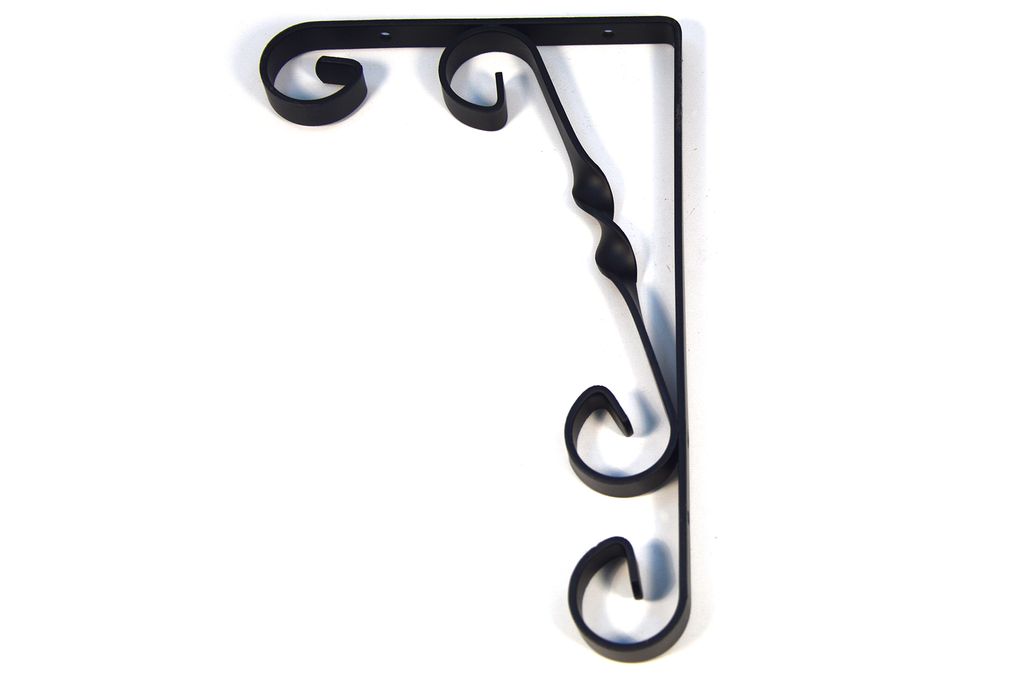 IHC Regalträger Wandkonsole Regalbodenträger Antik Schabby Regalwinkel Schwarz 15х23cm, 2 Stück