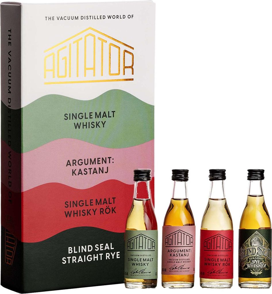 Agitator Mix Pack - Miniaturen Set - 4x 50 ml - Vacuum Distilled Whisky