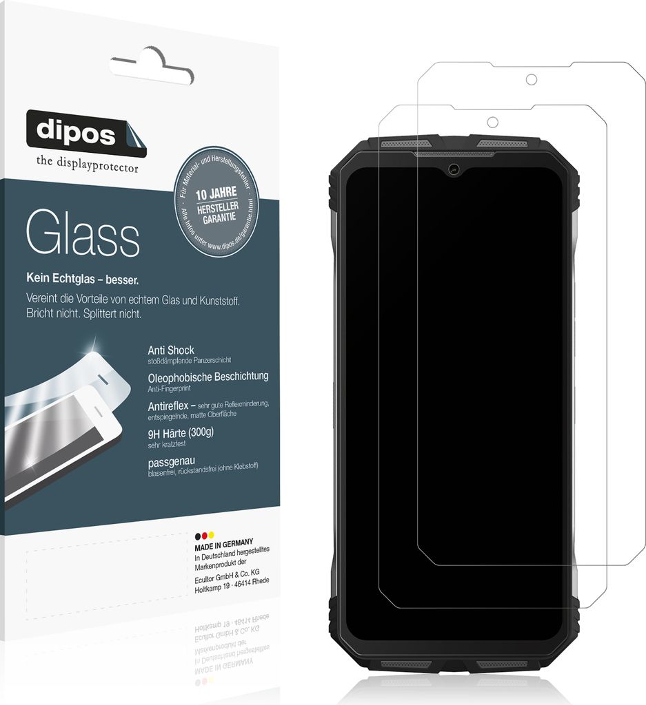 2x Schutzfolie für Doogee V31 GT 5G matt - Anti-Shock 9H Folie dipos Glass