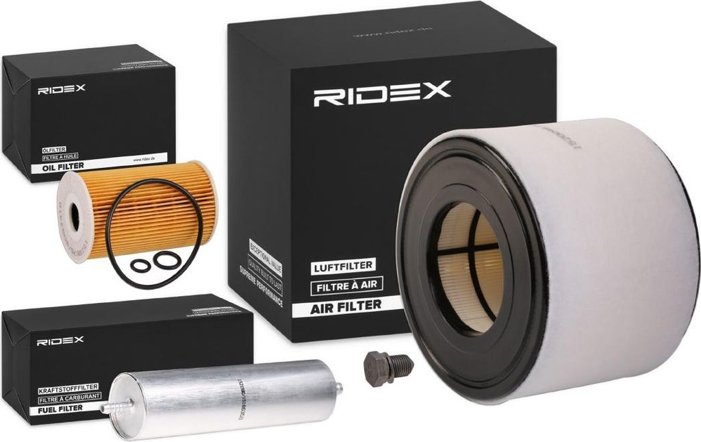RIDEX Filterset Inspektionspaket Filtersatz für AUDI A6 Avant (4G5, 4GD, C7) A6 Limousine (4G2, 4GC, C7)