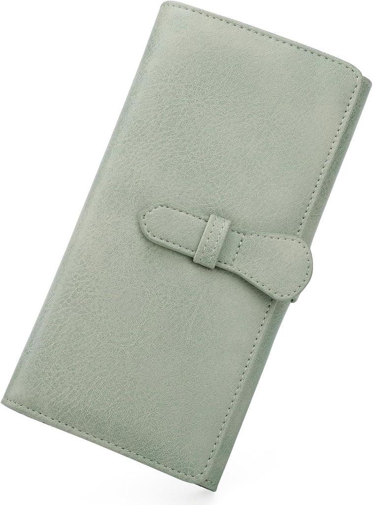 Geldbörse Damen Leder Vintage, Großes Portemonnaie Langformat mit RFID Schutz, 11 Kartenfächer, Kleingeldfach, Geschenkidee für Frauen