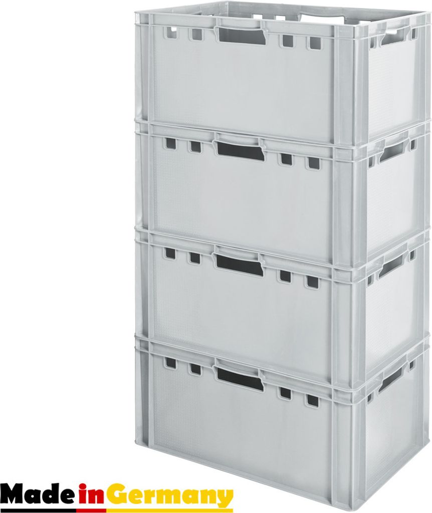 Fleischkiste E3 Fleischkiste Grau Fleischerkiste Fleischkisten Kiste Fleischkiste Eurobox Lebensmittelecht 60 x 40 Metzgerkiste Auswahl Kingpower, ...