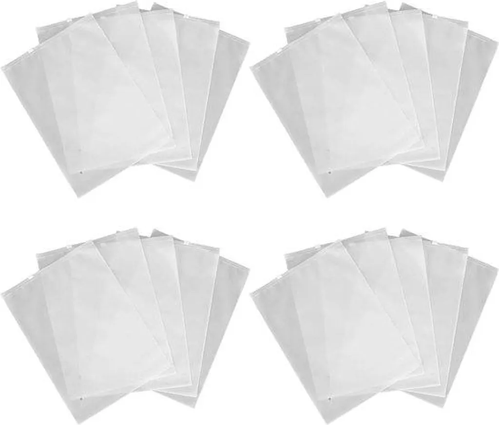 Pochettes de rangement voyage lot de 20 sacs plastiques zippés habits