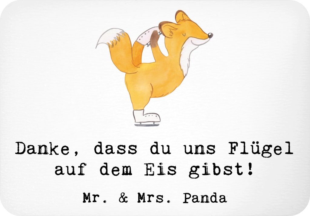 Mr. & Mrs. Panda magnet Eiskunstlauf Trainerin Danke - Weiß - Geschenk, Pirouette, Danksagung, Anerkennung, Notizhalter, haftmagnet, whiteboardmag...
