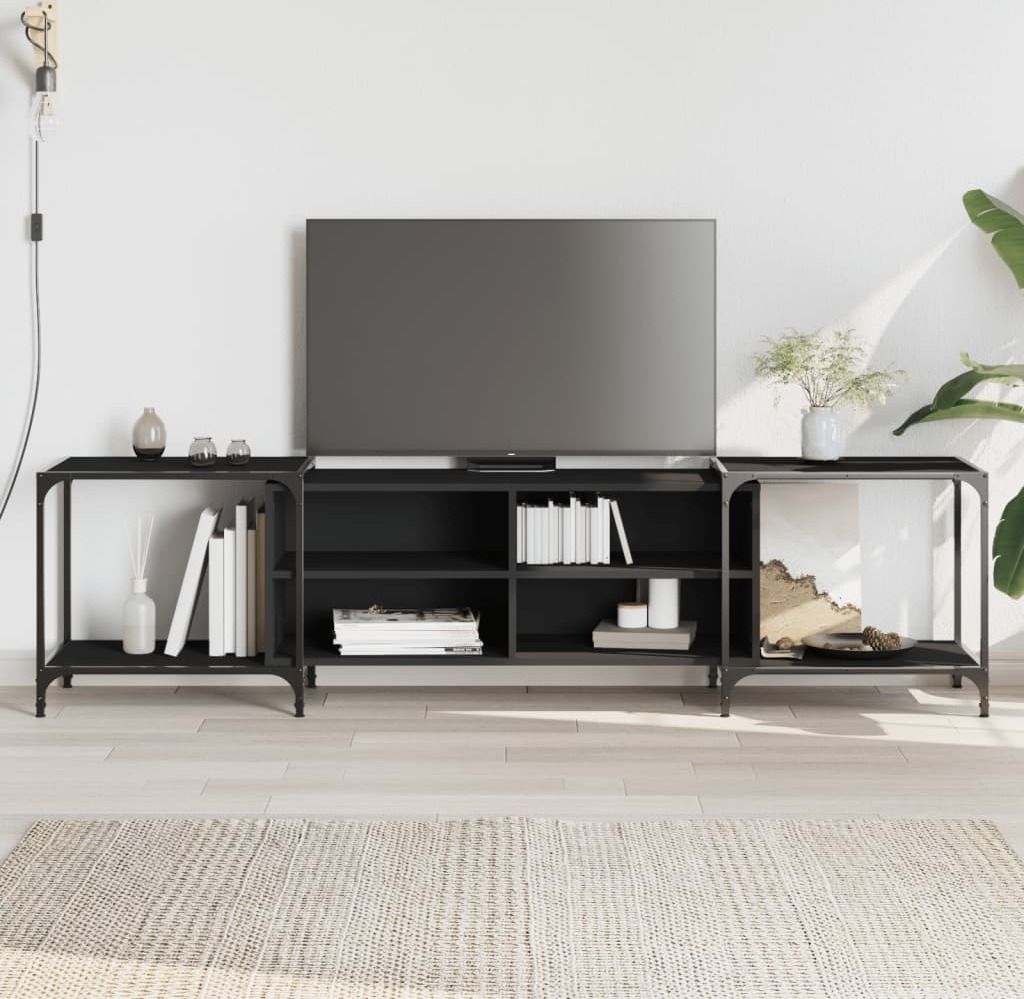 Maison Exclusive - TV-Schrank Schwarz 203x37x50 cm Holzwerkstoff