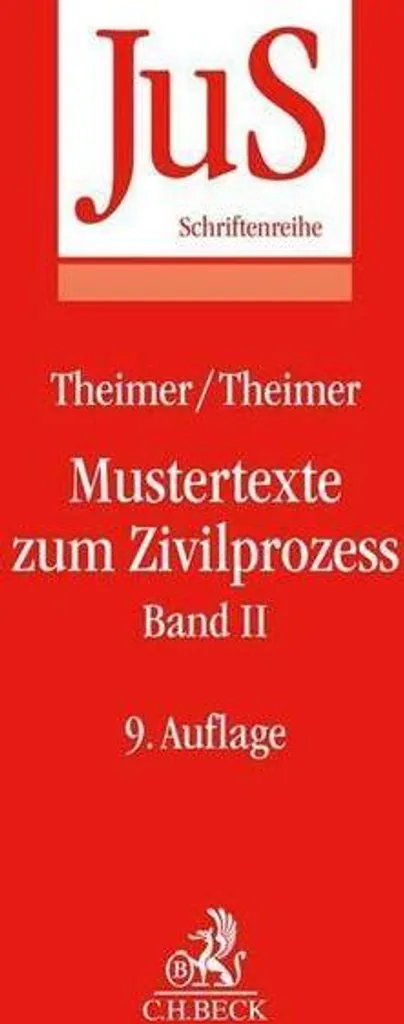 Mustertexte zum Zivilprozess Band II : préparer vos procès civils pro