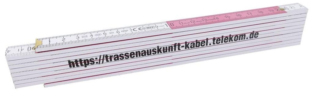 Döngesovo skladacie pravidlo 2 m, drevo, biela/červená Obrázok produktu 