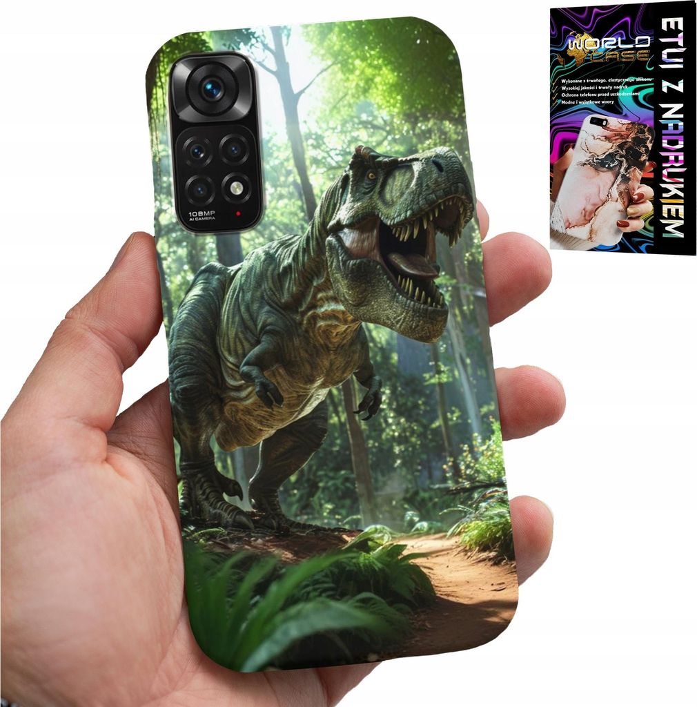 Gehäuse Für Xiaomi Note 11 / 11S - Dino Dinosaurier Tyrannosaurus Gehäuse + Glas