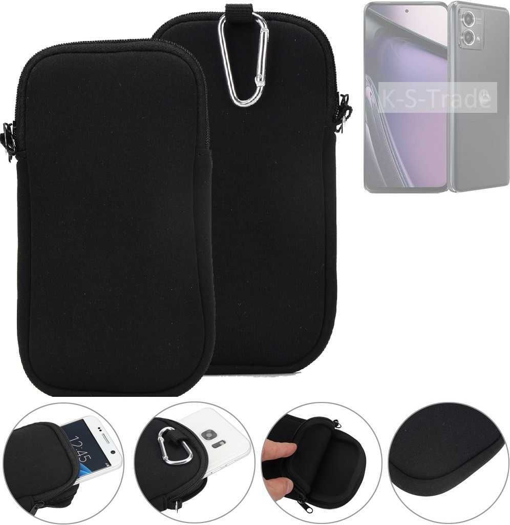K-S-Trade Neopren-Hülle Handyhülle kompatibel mit Motorola Moto G Stylus 5G (2023) Schutzhülle Neoprenhülle Sleeve Schutz-Hülle Gürtel Tasche