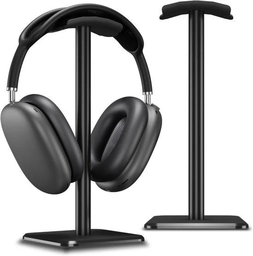 Support Casque Audio Noir : Évitez les Chutes avec la Base Lestée