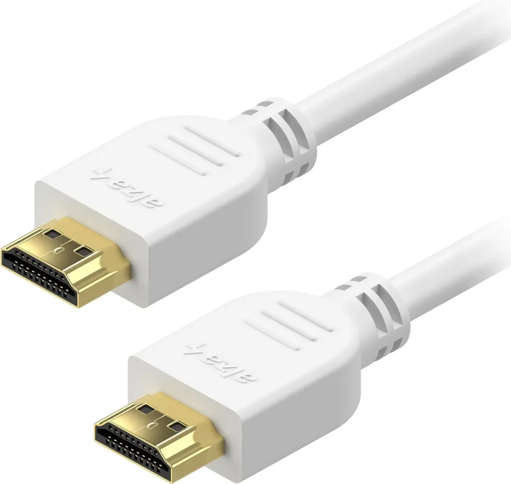 Câble HDMI 4K AlzaPower Core 10m Blanc High Speed pour Vidéoprojecteur
