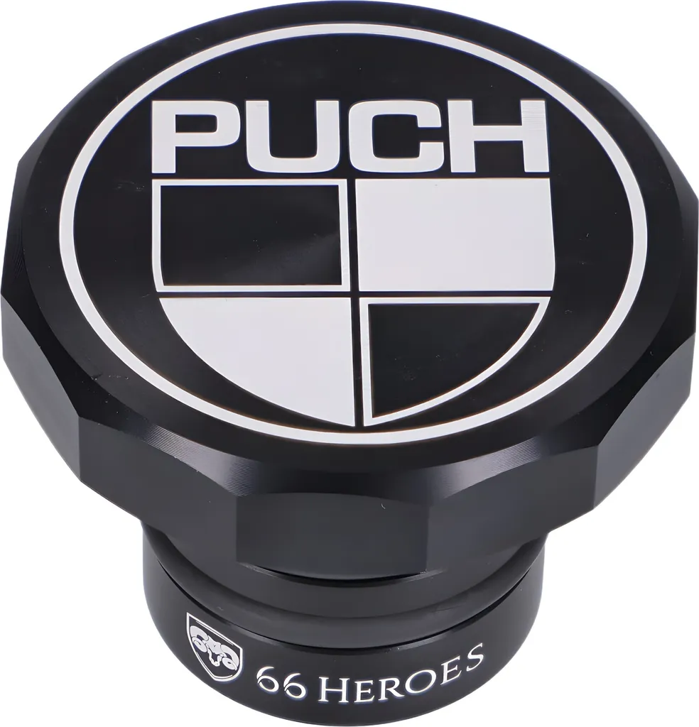 Bouchon de réservoir Puch Maxi S et N 66Heroes en aluminium noir