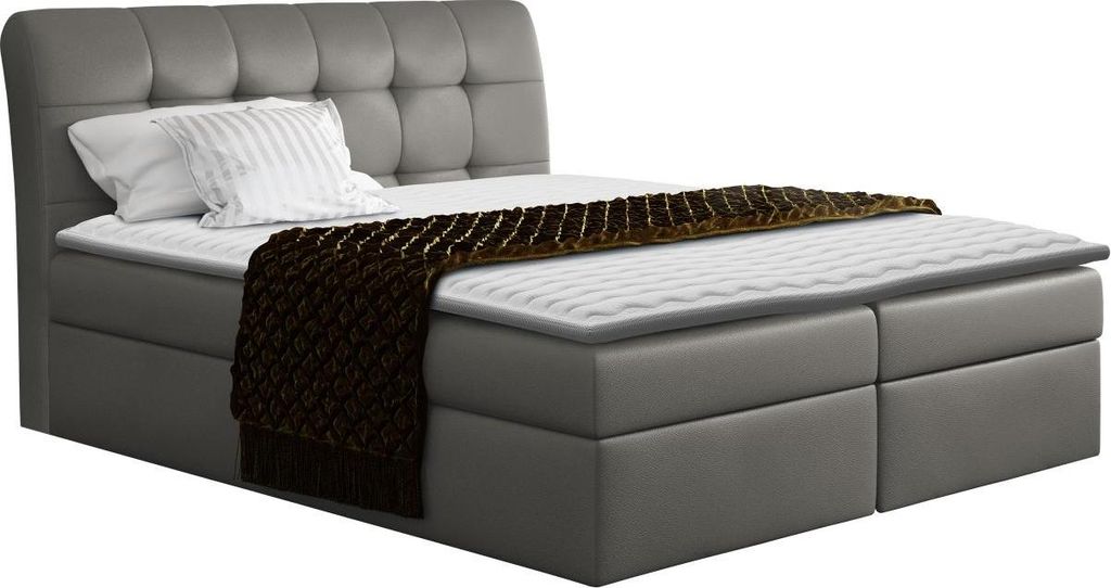 MIRJAN24 Boxspringbett Diego, Doppelbett mit zwei Bettkästen für die Bettwäsche, Stilvoll Ehebett (Farbe: Soft 029, Größe: 140 x 200 cm)