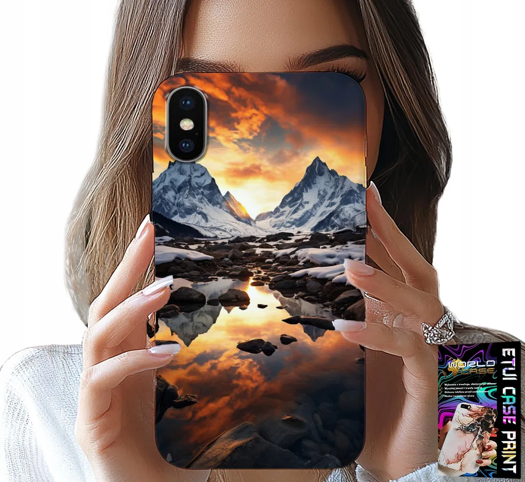 Custodia Per Iphone X / Xs - Ruscello, Montagne, Cime, Everest + Film - 1