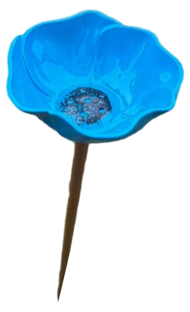 Metallener Blumenstecker, Insektentränke, Mini-Vogelbad, Trinkschale für Bienen, Schmetterlinge und Vögel, Gartendekoration