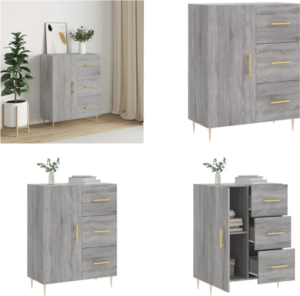 Credenza Grigio Sonoma 90cm vidaXL | Arredo Design Minimalista