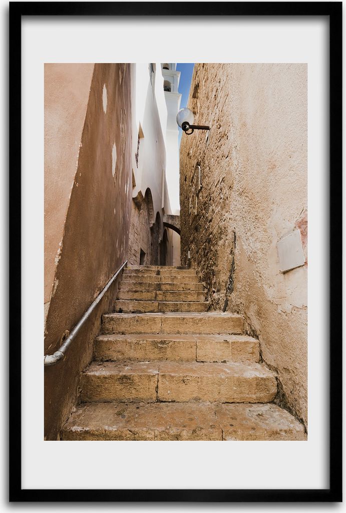 Bild - Bilderrahmen - 40 cm x 60 cm - MDF - Rahmen - Wandkunst - Straßen Israels