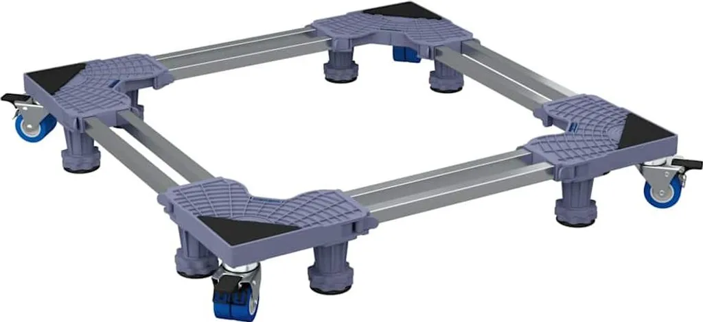 Support de machine à laver gris 67 cm, socle surélevé en acier inox