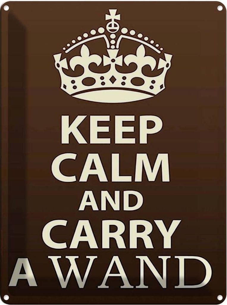 vianmo Blechschild 40x30 cm Keep Calm and carry a wand Yoga