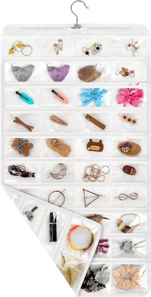 Organiseur à bijoux anti-nœuds avec 80 poches pour ranger vos colliers