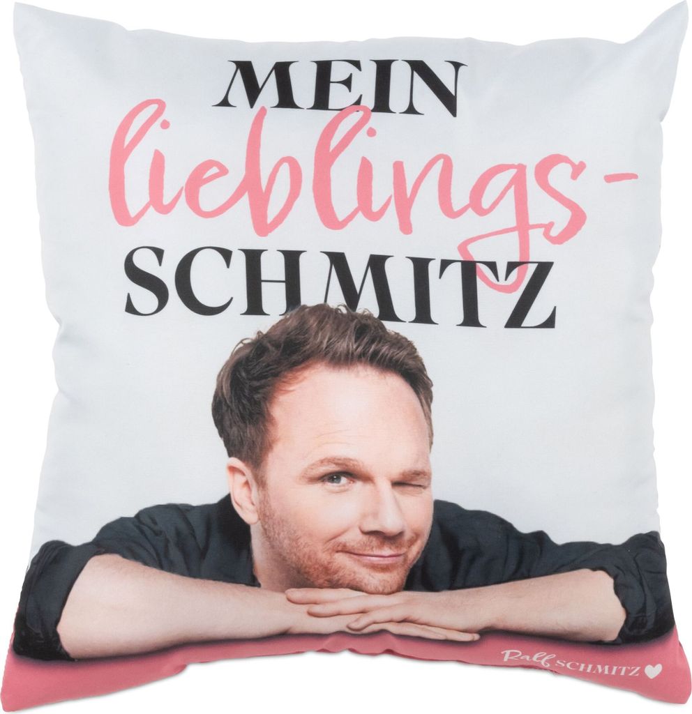 Ralf Schmitz Kissen - Mein Lieblings Schmitz Dekokissen Zierkissen Kopfkissen Sitzkissen Grau 40 x 40 cm