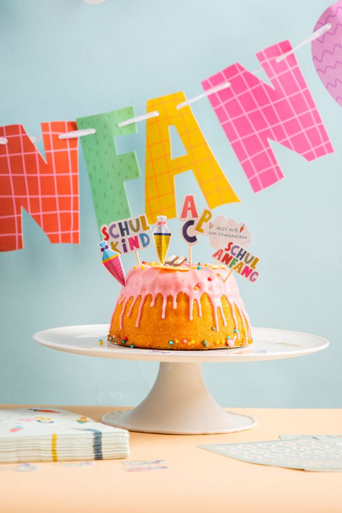 8 Partypicker Schulanfang 11cm Deko Torte Kuchen Muffins Produktbild 6