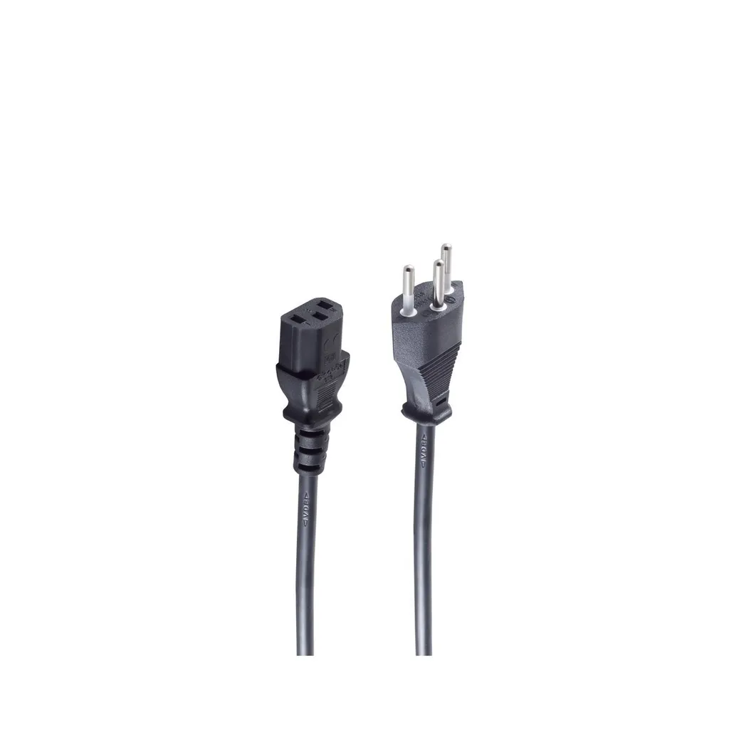 shiverpeaks BASIC-S Câble d'alimentation Suisse 1,8m Noir Type J - 2