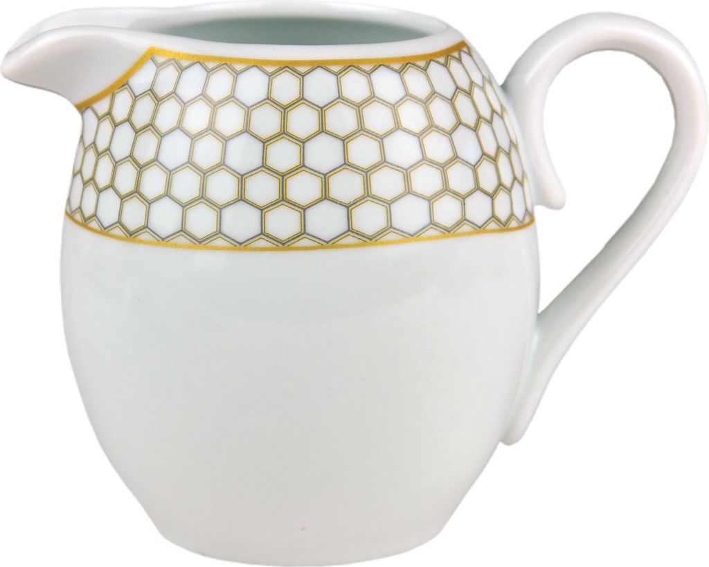 Milchkännchen 250 ml Markenporzellan Serie Honey Wabendekor Produktbild 