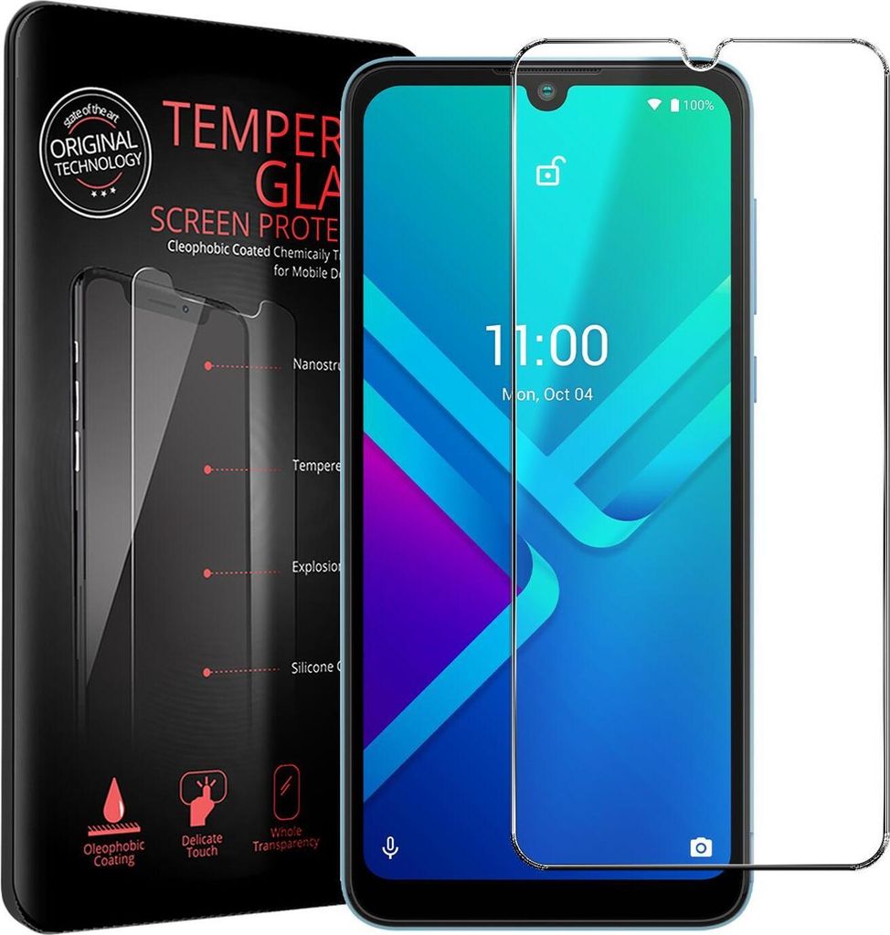 2x Conie Glasfolie für Wiko Y82 Displayschutz Folie Panzer Produktbild 