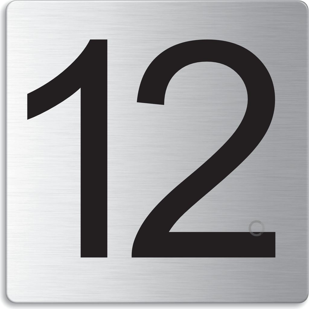 Türnummer I Zimmernummer I EdeIstahI TürschiId "12" I 85x85 mm I Nr.48312