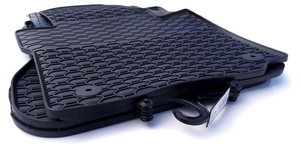 Gummimatten für Skoda Scala und Kamiq, 4-teilig, Schwarz, geruchsneutral, modernes Wabendesign