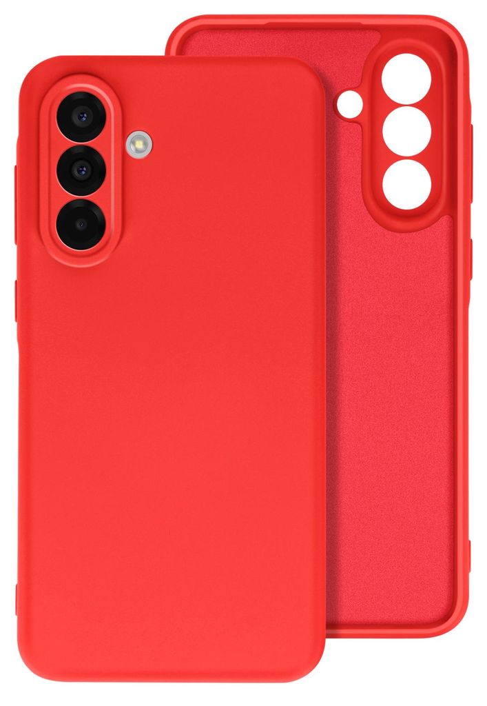 Avizar, Soft-Touch Hülle aus griffigem Silikon für Samsung Galaxy A37, Rot