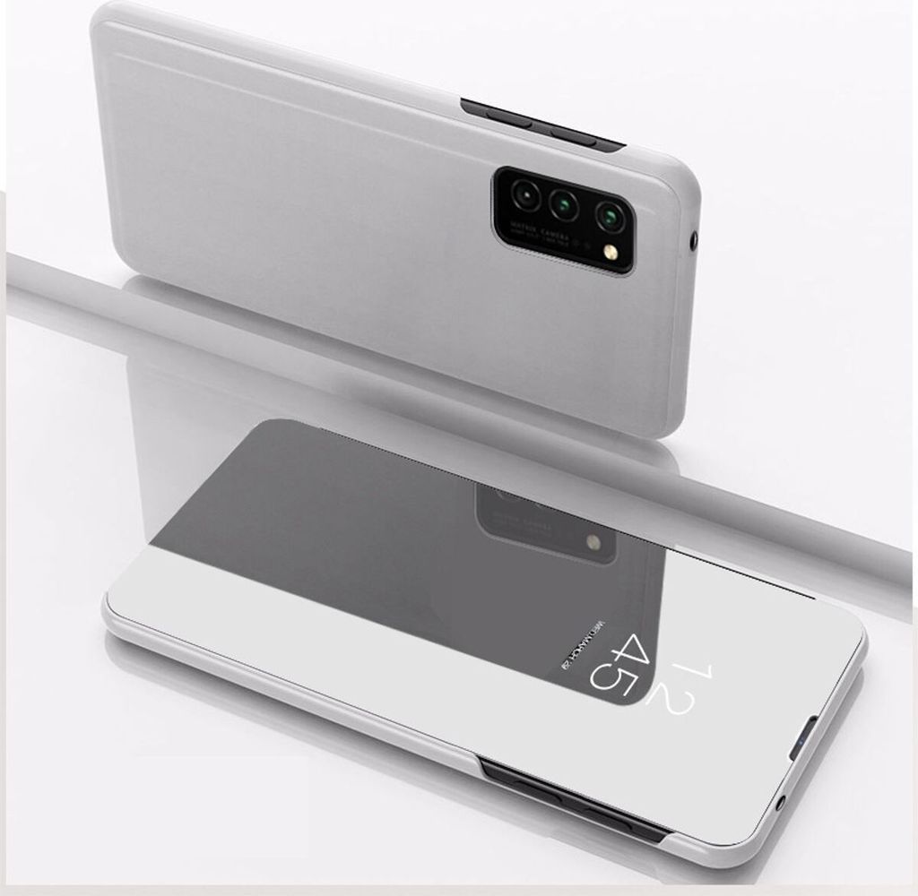 König Design Hülle kompatibel mit Samsung Galaxy S21 Ultra Kunststoff Full Cover Handyhülle - Case Silber
