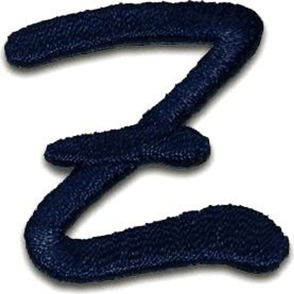 Buchstabe Z 3.1x2.8cm: Alphabet Buchstaben Einzeln Auswählbar - Aufnäher, Bügelbild, Aufbügler, Applikationen, Patches, Flicken, Zum Aufbügeln